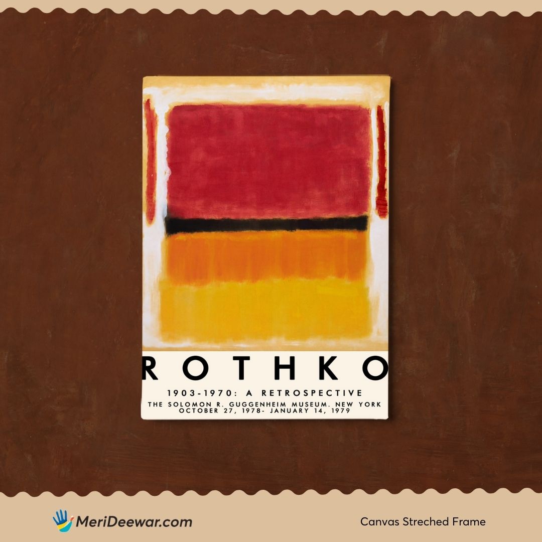 Mark Rothko3 Artwork 3 : 4 Vertical New Premium Wall Art Canvas by MeriDeewar