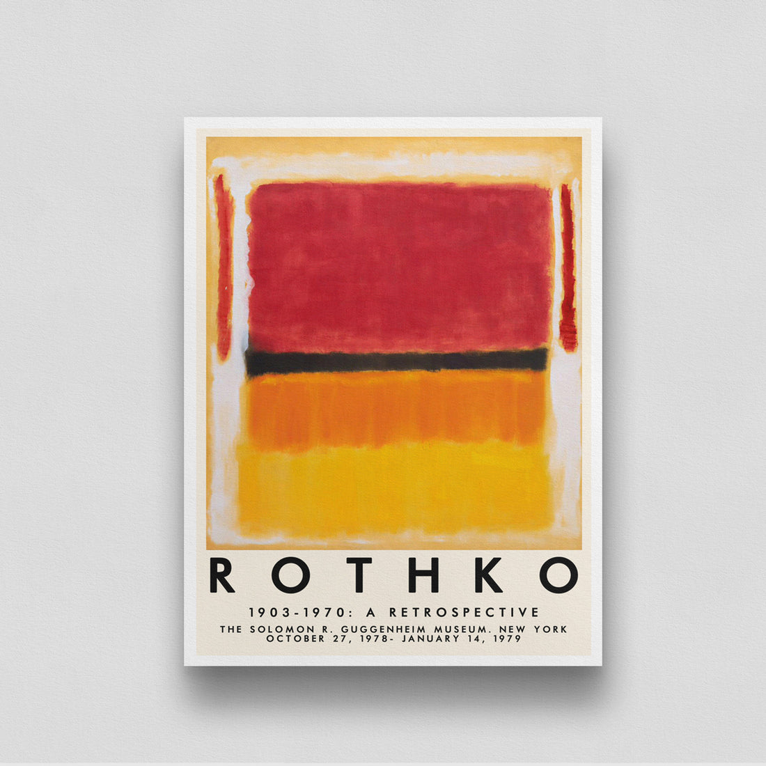 Mark Rothko3 Artwork 3 : 4 Vertical New Premium Wall Art Canvas by MeriDeewar