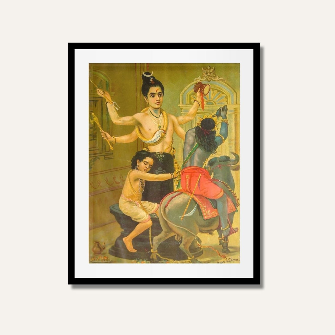 Markendaya Painting – Raja Ravi Varma Indian Mythology Wall Art | MeriDeewar 4 X 5.5 Vertical Premium Wall Art Canvas by MeriDeewar