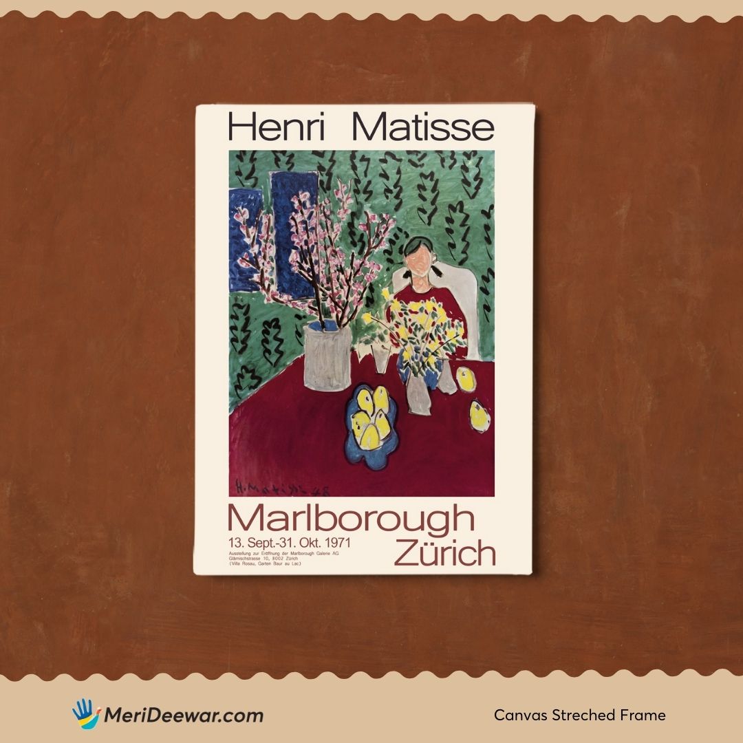 Marlborough Zürich by Henri Matisse 3 : 4 Vertical New Premium Wall Art Canvas by MeriDeewar
