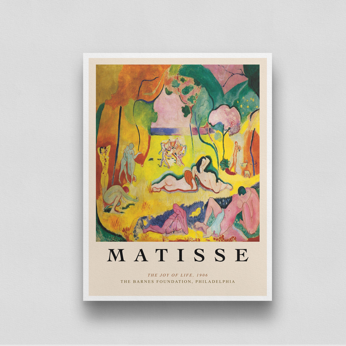 Matise The Joy of Life Painting by Henri Matisse 3 : 4 Vertical New Premium Wall Art Canvas by MeriDeewar