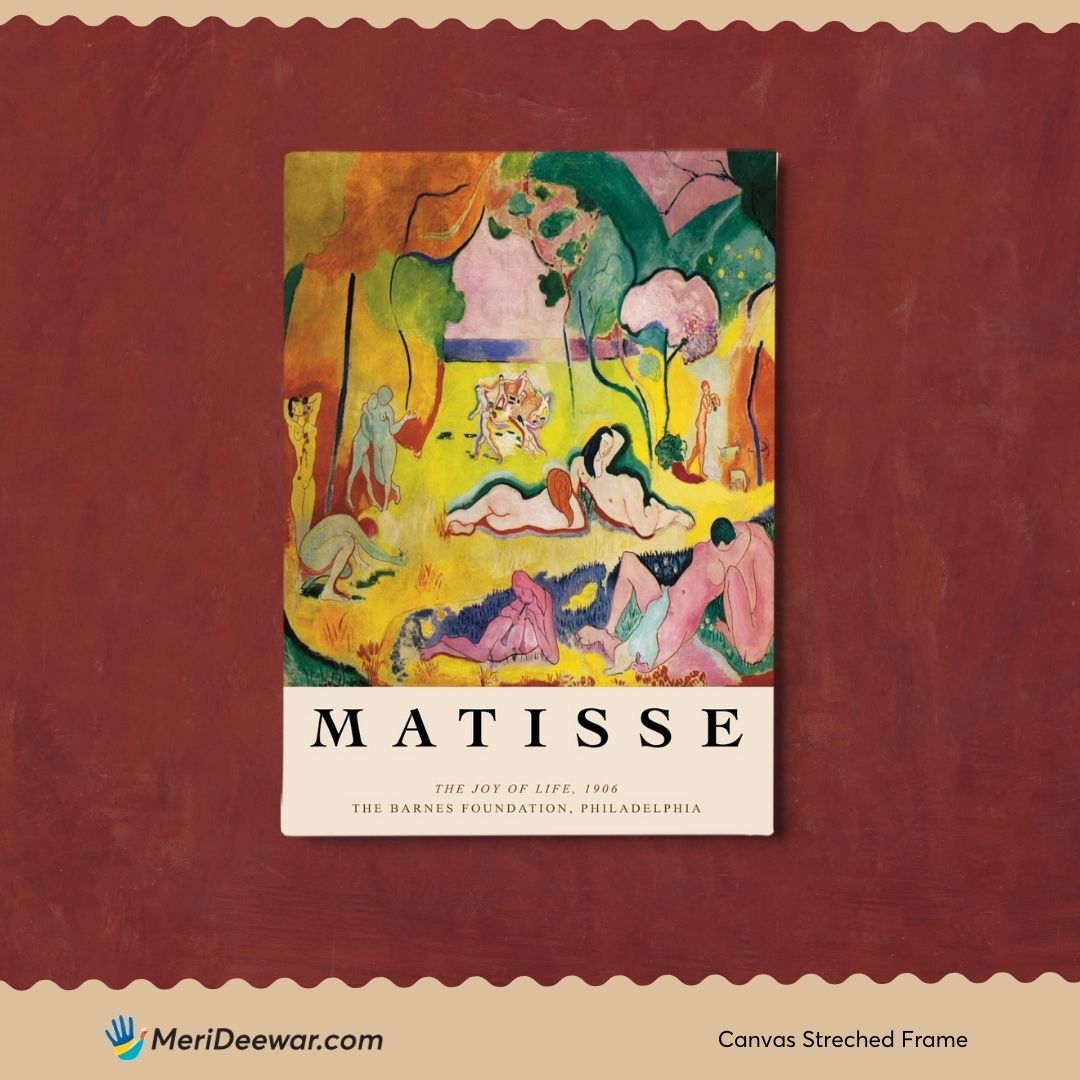 Matise The Joy of Life Painting by Henri Matisse 3 : 4 Vertical New Premium Wall Art Canvas by MeriDeewar