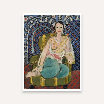 Matisse Woman Painting for Living Room | Colourful Figure Wall Art | Giclée Print 3 : 4 Vertical Premium Wall Art Canvas by MeriDeewar