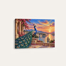 Mayura of Mewar | Udaipur Lake Sunset Peacock Gallery Wrap Canvas Curate Premium Wall Art Canvas by MeriDeewar