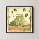Meditation in Structure: Sanchi Stupa Art | Buddhist Peace & Reflection Print | MeriDeewar 1 : 1 Square Premium Wall Art Canvas by MeriDeewar