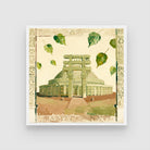 Meditation in Structure: Sanchi Stupa Art | Buddhist Peace & Reflection Print | MeriDeewar 1 : 1 Square Premium Wall Art Canvas by MeriDeewar