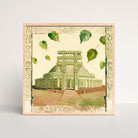Meditation in Structure: Sanchi Stupa Art | Buddhist Peace & Reflection Print | MeriDeewar 1 : 1 Square Premium Wall Art Canvas by MeriDeewar