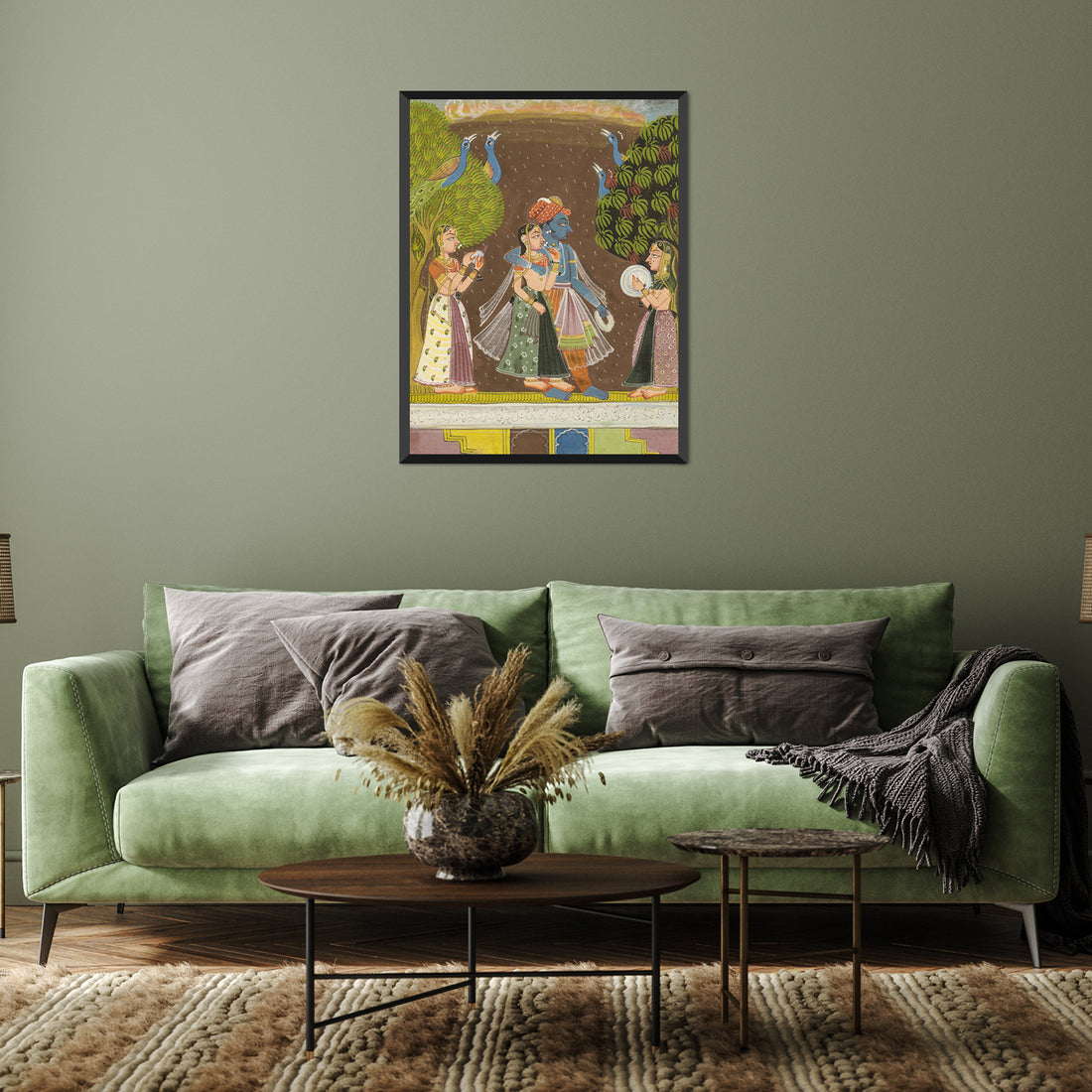 Megha Raga Painting 3 : 4 Vertical New Premium Wall Art Canvas by MeriDeewar