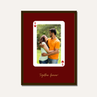 MeriDeewar Personalized Ace of Hearts Playing Card Photo Frame with Custom Date & Quote custom Premium Wall Art Canvas by MeriDeewar