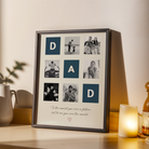 MeriDeewar Personalized DAD Photo Collage Frame with 6 Custom Pictures and Quote custom Premium Wall Art Canvas by MeriDeewar