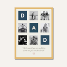 MeriDeewar Personalized DAD Photo Collage Frame with 6 Custom Pictures and Quote custom Premium Wall Art Canvas by MeriDeewar