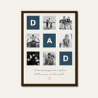 MeriDeewar Personalized DAD Photo Collage Frame with 6 Custom Pictures and Quote custom Premium Wall Art Canvas by MeriDeewar
