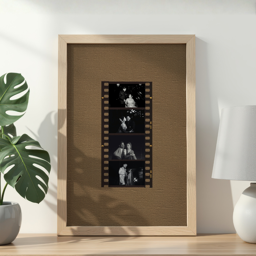 MeriDeewar Personalized Vintage Film Strip Photo Frame – Custom Cinematic Memory Wall Art custom Premium Wall Art Canvas by MeriDeewar