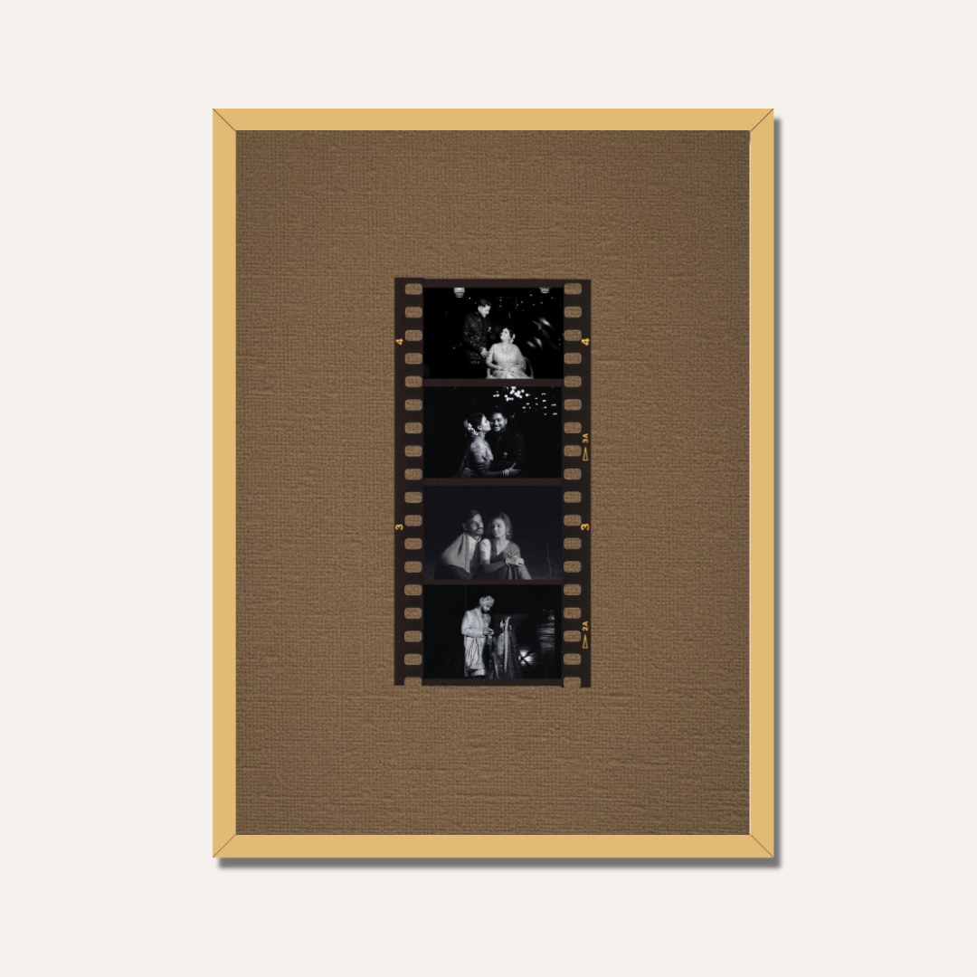 MeriDeewar Personalized Vintage Film Strip Photo Frame – Custom Cinematic Memory Wall Art custom Premium Wall Art Canvas by MeriDeewar
