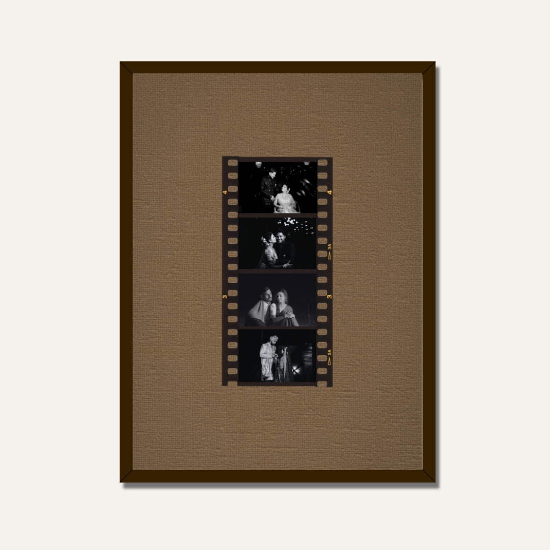 MeriDeewar Personalized Vintage Film Strip Photo Frame – Custom Cinematic Memory Wall Art custom Premium Wall Art Canvas by MeriDeewar