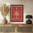 MeriDeewar Warli Art: Tribal Village Celebration Painting 3 : 4 Vertical New Premium Wall Art Canvas by MeriDeewar