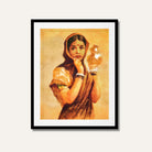 Milkmaid Painting – Raja Ravi Varma Indian Classic Wall Art | MeriDeewar 2 : 3 Vertical Premium Wall Art Canvas by MeriDeewar