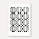 Minimalist 3D Wireframe Sphere Grid Poster | Vertical High-Contrast White Framed Geometric Wall Art 2 : 3 Vertical Premium Wall Art Canvas by MeriDeewar