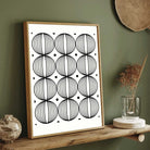 Minimalist 3D Wireframe Sphere Grid Poster | Vertical High-Contrast White Framed Geometric Wall Art 2 : 3 Vertical Premium Wall Art Canvas by MeriDeewar