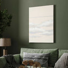 Minimalist Ethereal Clouds Landscape Painting | Vertical White Framed Wall Art 3 : 4 Vertical Premium Wall Art Canvas by MeriDeewar