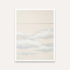Minimalist Ethereal Clouds Landscape Painting | Vertical White Framed Wall Art 3 : 4 Vertical Premium Wall Art Canvas by MeriDeewar
