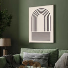 Minimalist Geometric Line Art Poster | Vertical Boho White Framed Wall Art 2 : 3 Vertical Premium Wall Art Canvas by MeriDeewar
