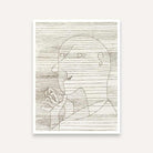 Minimalist Line Art Portrait Painting for Living Room | Paul Klee Wall Art Print 4 :5 Vertical Premium Wall Art Canvas by MeriDeewar