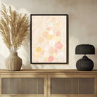 Minimalist Pastel Bubbles & Gold Leaf Painting | Vertical Modern Boho White Framed Wall Art 3 : 4 Vertical Premium Wall Art Canvas by MeriDeewar