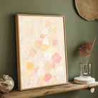 Minimalist Pastel Bubbles & Gold Leaf Painting | Vertical Modern Boho White Framed Wall Art 3 : 4 Vertical Premium Wall Art Canvas by MeriDeewar