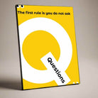 Minimalist Yellow Quote Typography Poster | Vertical Borderless Art Frame Poster Premium Wall Art Canvas by MeriDeewar