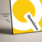 Minimalist Yellow Quote Typography Poster | Vertical Borderless Art Frame Poster Premium Wall Art Canvas by MeriDeewar