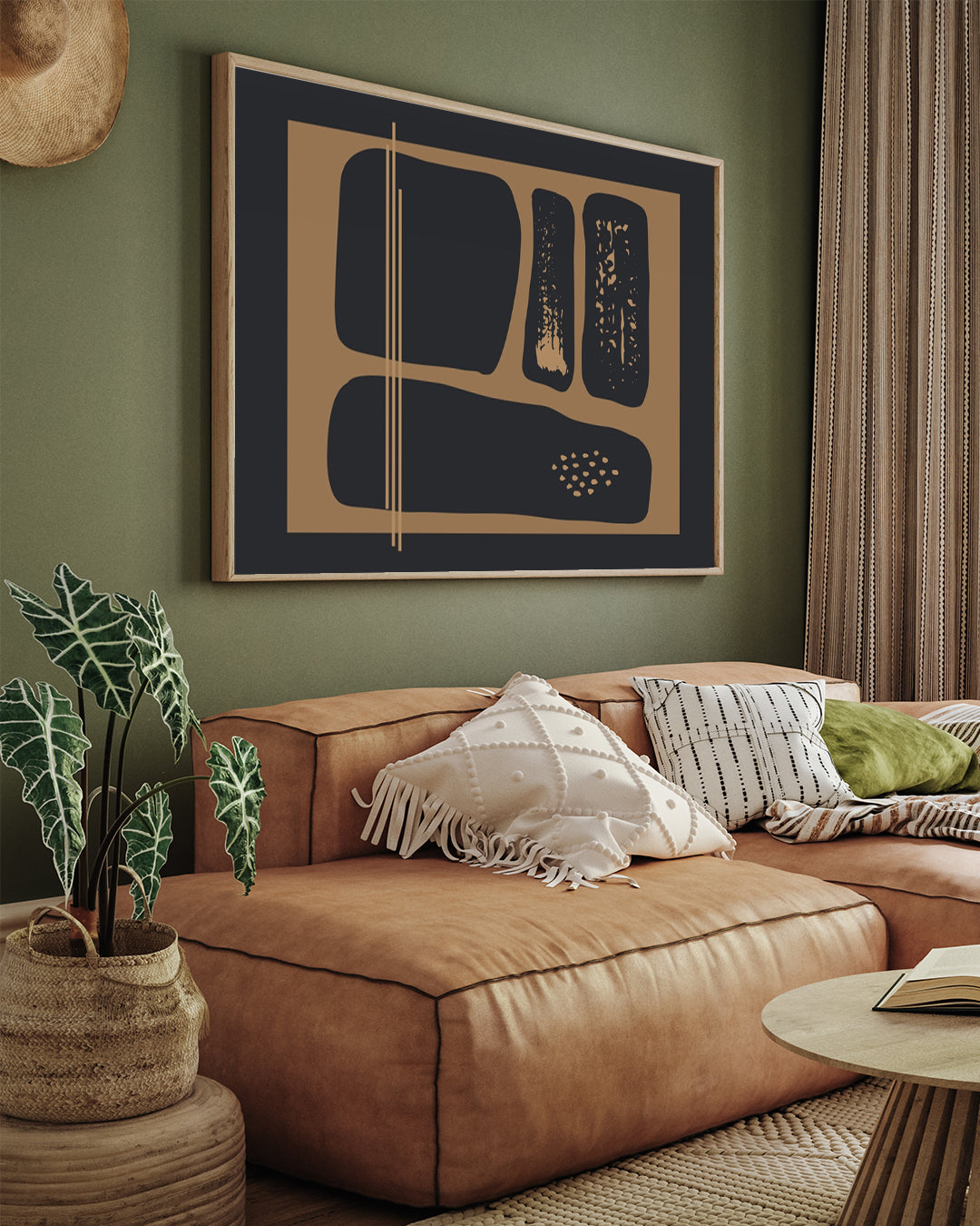 Modern Boho Abstract by Matisse Picasso 3 : 4 Horizontal New Premium Wall Art Canvas by MeriDeewar