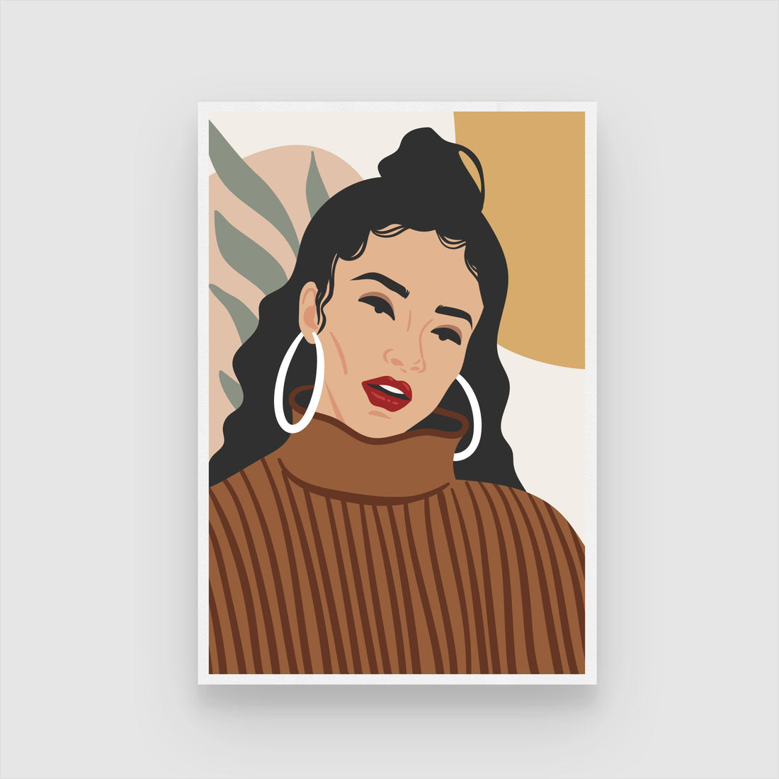 Modern Elegance – Stylish Woman Portrait Wall Art Print 2 : 3 Vertical Premium Wall Art Canvas by MeriDeewar
