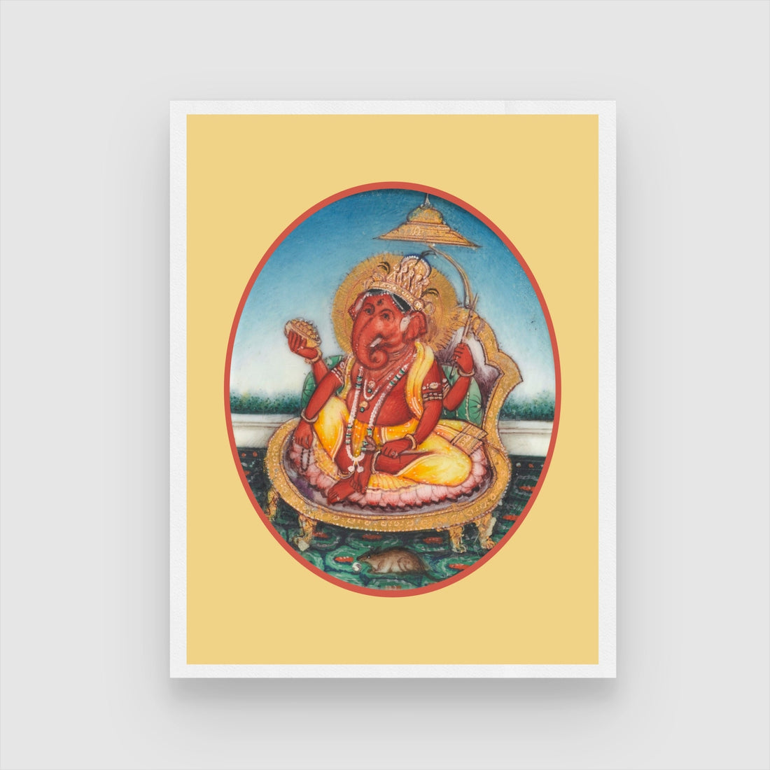 Modern Ganesha Artwork | Unique Indian Painting | MeriDeewar.com 3 : 4 Vertical New Premium Wall Art Canvas by MeriDeewar
