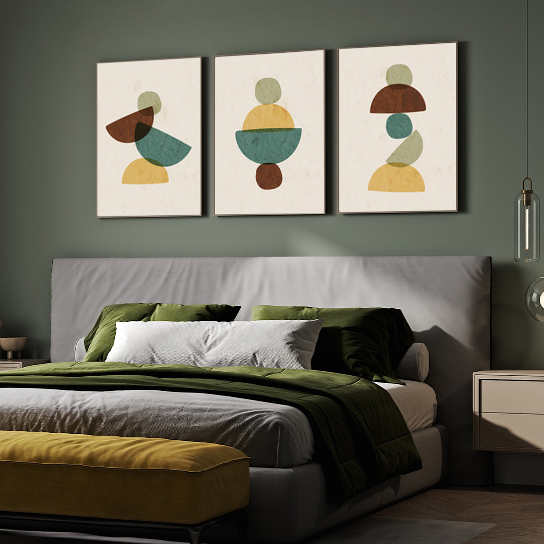 Modern Geometric Art Walls Premium Wall Art Canvas by MeriDeewar