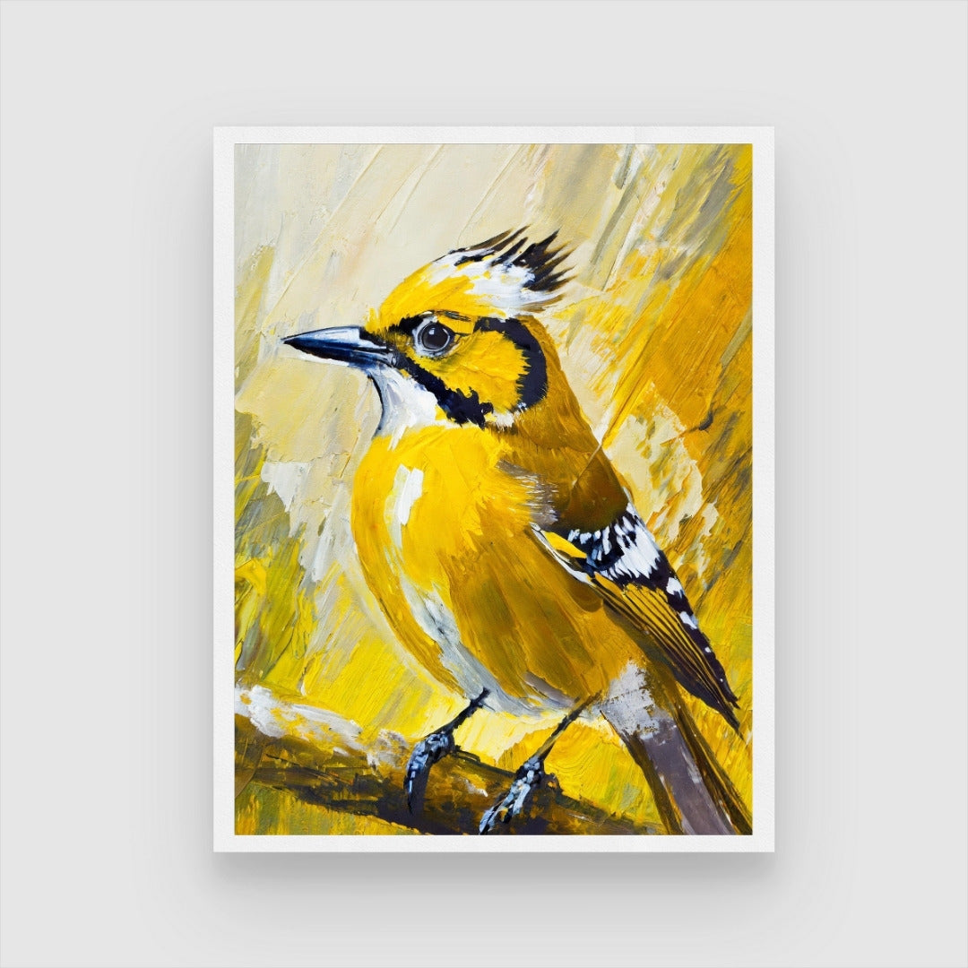 Modern Jay Bird Abstract Painting - Buy Online at MeriDeewar 3 : 4 Vertical New Premium Wall Art Canvas by MeriDeewar