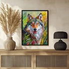 Modern Wolf Abstract Art - Unique Decor for Your Space 3 : 4 Vertical New Premium Wall Art Canvas by MeriDeewar
