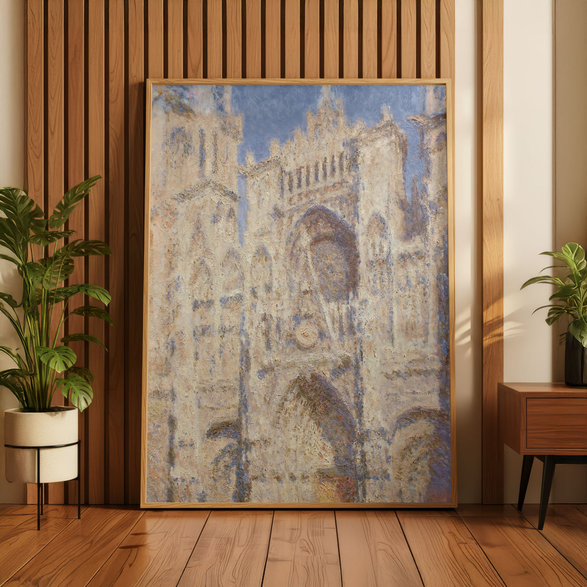 Monet Cathedral Painting for Living Room | Impressionist Wall Art | MeriDeewar 3 : 4 Vertical New Premium Wall Art Canvas by MeriDeewar