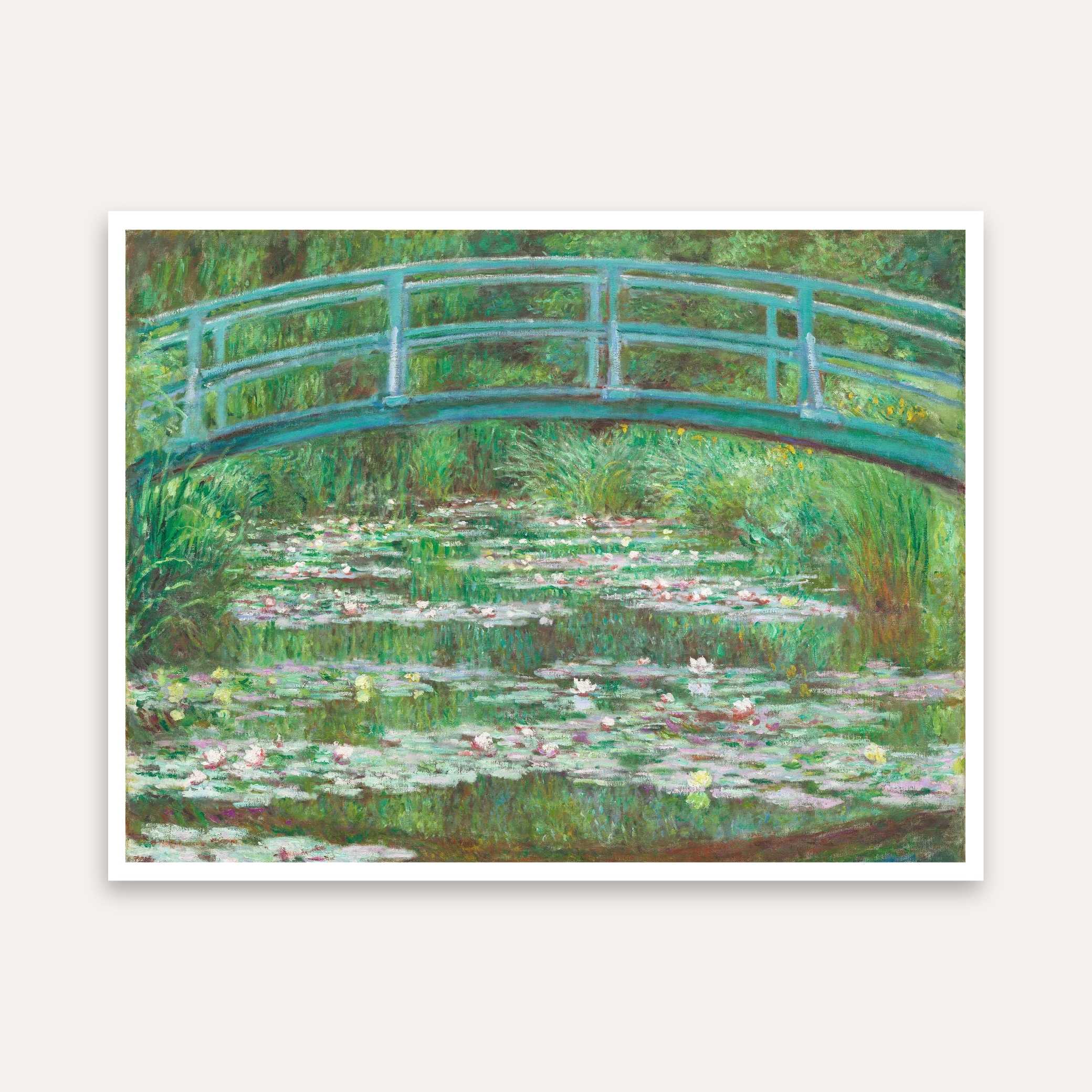Monet Water Lilies Painting for Living Room | Calming Nature Wall Art | Giclée Print 4 : 3 Horizontal Premium Wall Art Canvas by MeriDeewar