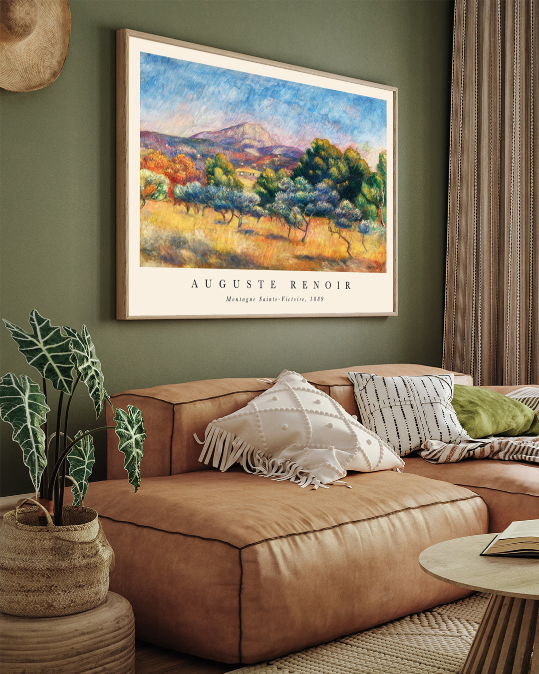 Montagne Sainte-Victoire Painting by Pierre-Auguste Renoir 3 : 4 Horizontal New Premium Wall Art Canvas by MeriDeewar