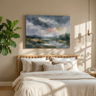 "Moody Rainstorm Landscape" Modern Abstract Giclée Print | Wall Art 3 : 4 Horizontal New Premium Wall Art Canvas by MeriDeewar