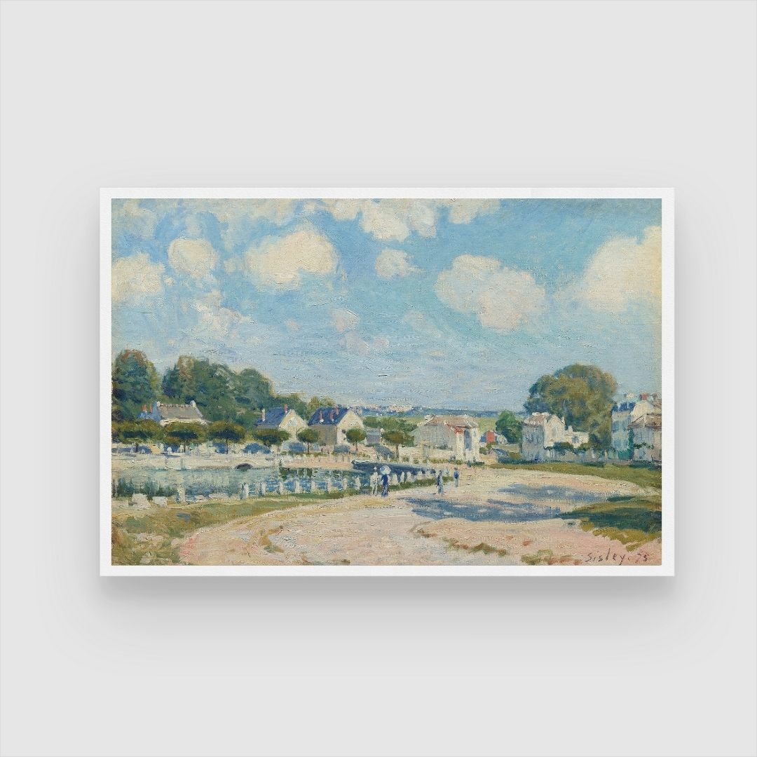 Morning in Montigny – French Village Impressionist Canvas 2 : 3 Horizontal Premium Wall Art Canvas by MeriDeewar