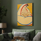 Mother and Child Painting for Living Room | Jamini Roy Inspired Wall Art | Giclée Print 2 : 3 Vertical Premium Wall Art Canvas by MeriDeewar