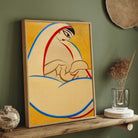 Mother and Child Painting for Living Room | Jamini Roy Inspired Wall Art | Giclée Print 2 : 3 Vertical Premium Wall Art Canvas by MeriDeewar