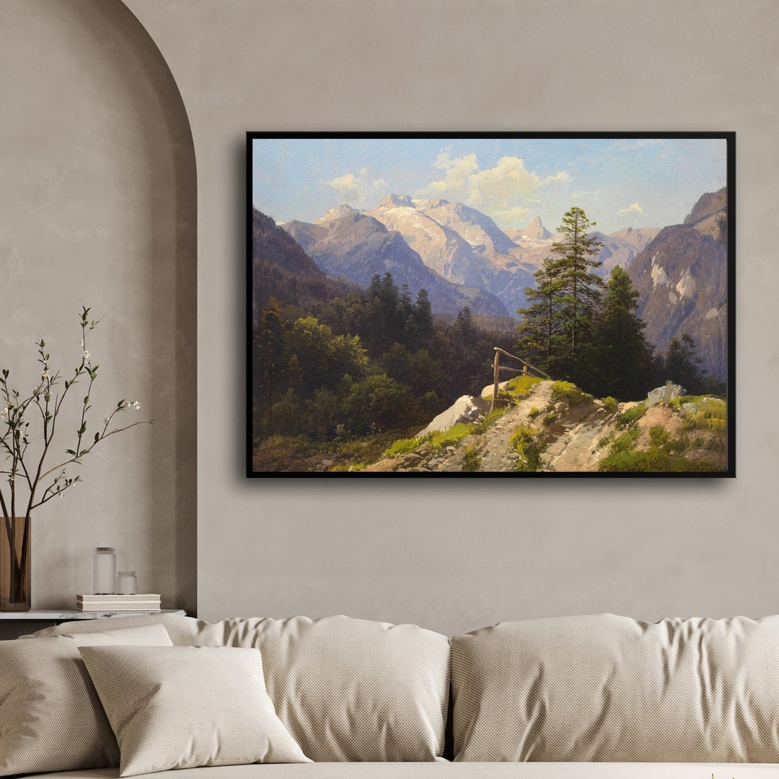 Mountain Landscape Wall Art 2 : 3 Horizontal Premium Wall Art Canvas by MeriDeewar