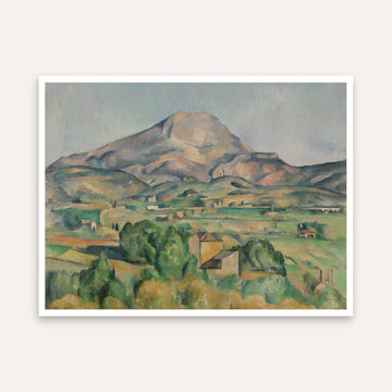 Mountain Scenery Painting for Living Room | Cézanne Nature Wall Art | Giclée Print 5 : 4 Horizontal Premium Wall Art Canvas by MeriDeewar