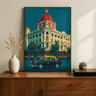 "Mumbai Taj Mahal Palace" Iconic Heritage Architecture Art Poster | Vertical Borderless Art Frame Poster Premium Wall Art Canvas by MeriDeewar