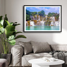 Mystic Falls – Tropical Waterfall Canvas Art 2 : 3 Horizontal Premium Wall Art Canvas by MeriDeewar