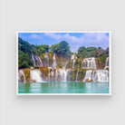 Mystic Falls – Tropical Waterfall Canvas Art 2 : 3 Horizontal Premium Wall Art Canvas by MeriDeewar