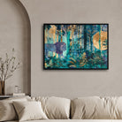 Mystic Guardian — Lion Canvas Wall Art with Golden Accents 2 : 3 Horizontal Premium Wall Art Canvas by MeriDeewar